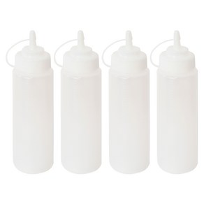 파미레 반투명 스퀴즈 소스병, 350ml, 4개