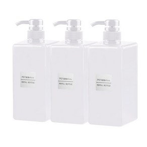 모나코올리브 호텔식 모던 샴푸 린스 세제 리필 용기 화이트 650ml, 3개