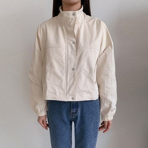 큐니걸스 여성용 스티치 또또 크롭야상 점퍼