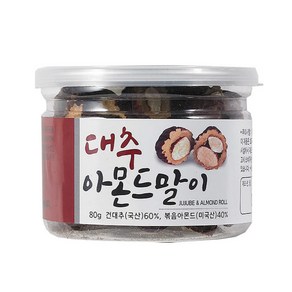 넛토리 대추아몬드말이, 80g, 1개