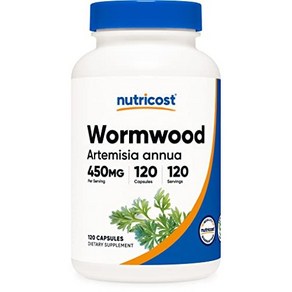 Nuticost Womwood Capsules 450mg 120 Capsules - Veget 뉴트리코스트 쑥 캡슐 450mg 120캡슐 - 채식 캡 프리 및 비 GMO, 120정, 1개