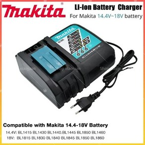 100% 오리지널 마키타 충전기 14.4V-18V DC18RC 배터리 6000mAh Bl1830 Bl1430 BL1860 BL1890 도구 전원, [03] Chage -1PCS, 1개