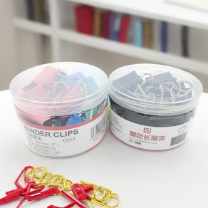 32mm 더블클립 블랙/4컬러 24pcs