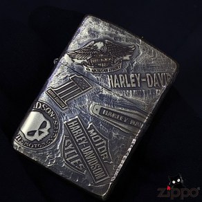 정품 Zippo 라이터 Harley 11 순수 구리 갑옷 손으로 오래된 방풍 등유를 남성용 Zippo에 조각