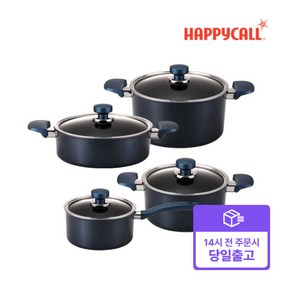 [해피콜] [빠른배송] 클래식 다이아몬드 냄비 4종 세트 (18편 20양 24전 24곰), 1세트