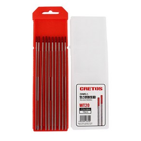 크레토스 텅스텐봉(TIG) WT20 토륨 2.4mm (10개입), 1개