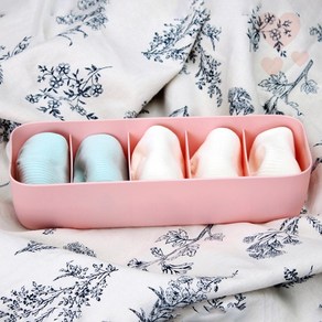 5칸 속옷정리함 핑크 양말 드레스룸 의류 서랍 요일 팬티 보관함