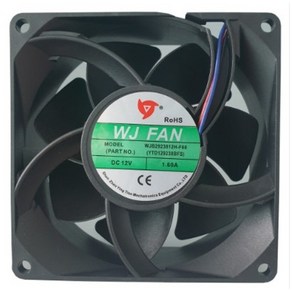 92mm 쿨링팬(냉각팬) / WJFAN / DC FAN / 모델명 WJB2923812H-F60 / 92X92X38T / 12V / FG센서, 1개