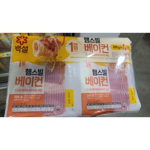 백설 햄스빌 베이컨 205g X 4입, 4개