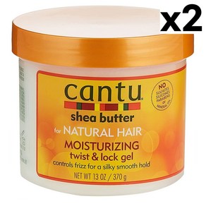 Cantu Shea Butte Natual Hai 칸투 시어버터 내추럴 헤어 트위스트 락 젤 370g 2팩, 1개