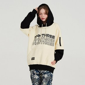 2324 NNN - Skull Layeed style - HOOD - 아이보리+블랙