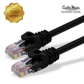 [CableMate] CAT.6 UTP 랜케이블 CM-LB06 [다이렉트/연선] [블랙/3m], 1개, 3m