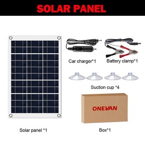 태양광발전 자동차 요트 RV 보트 휴대폰 배터리 충전용 100W 태양 전지 패널 키트 10-60a 컨트롤러가 있는