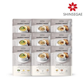 [신세계푸드] 베키아에누보 스프 9팩 (브로콜리3+머쉬룸3+포테이토3), 9개, 180g