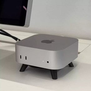 애플 Mac mini M4 전용 방진 방수 스탠드, 라이트 카키 열 방출 강화 M4 스탠드