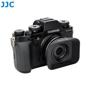 JJC 후지필름 XF 27mm F2.8 R WR 렌즈 사각후드 LH-JXF27F2.8, 블랙, 1개