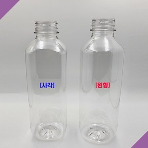 [보틀스] 700페트병 700미리 700ml 38파이 투명 원형/사각 페트병 PET병 플라스틱병 공병 페트공병, 700ml 원형, 웜레드캡(38파이), 1개