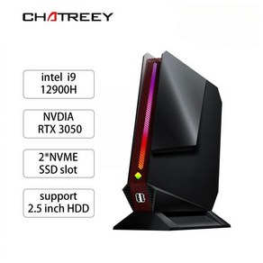 고사양 미니 PC 데스크탑 가성비 사무용 Chateey G2 인텔 코어 i9 12900H i7 12700H 엔비디아 RTX 3050 게이밍 컴퓨터 PCIE 4.0 와이파이 6 B, without CPU, EU, NO RAM NO stoage