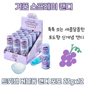 트위젤 버플폼 거품 스프레이 캔디 포도맛, 24개, 23g