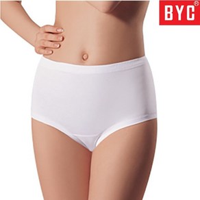 BYC 여 맥시 부인용 삼각팬티 3매 순면 백색 편여삼각 BYT7530