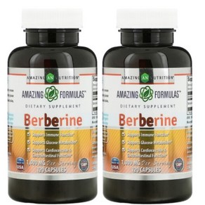 Amazing Nutrition Formulas Berberine 500mg (1000mg Per Serving) 120 Capsules