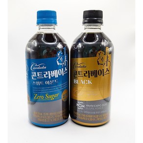 칸타타 콘트라베이스 500ml 콜드브루 블랙 6개 + 스위트아몬드(제로슈거) 6개, 1세트