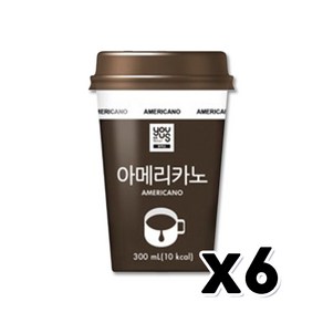 유어스 아메리카노 컵커피음료 300ml x 6개