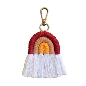 Boho 레인보우 키 체인 Macame Keychains 홀더 여성을위한 자동차 열쇠 고리 가방 장식 소녀 소년 선물 현, 10 10