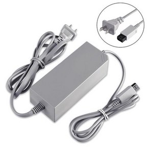 Wii AC 전원 어댑터 공급 케이블용 월코드 미국 EU 영국 플러그 고품질 교체, 1개, 2) EU Plug, 없음