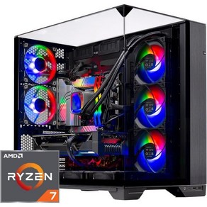 Skytech O11V 게이밍 PC 데스크톱 Ryzen 7 7800X3D 4.2GHz(5GHz 터보 부스트) NVIDIA RTX 4070 Ti 슈퍼 16GB GDDR6X, 7800X3D  4070 Ti Supe