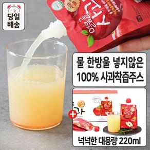 매일아침 착즙 사과주스 100% 유기농 사과즙, 24개, 220ml