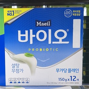 매일 바이오 플레인 150g x 12개 / 무가당 플레인