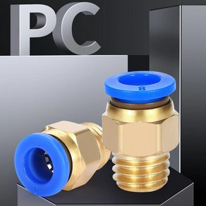 원터치 에어피팅 유공압휘팅 커넥터 PC04~16mm, PC08-02, 1개