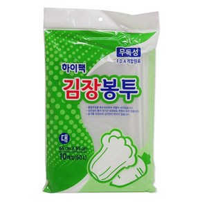 하이팩 김장봉투 대 60L, 대형(약15포기), 10개입, 2개