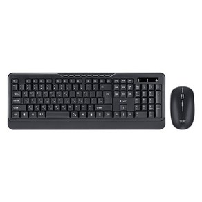 TGIC TGC-WMK275 무선 키보드 마우스 세트, 블랙, 일반형