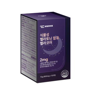 토탈라이프 식물성 멜라토닌 함유 멜라코어 2mg 4개월분