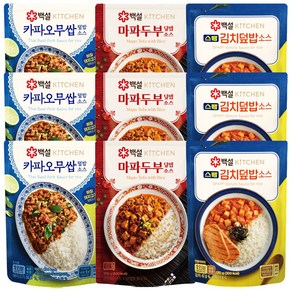 백설 덮밥소스세트(마파두부덮밥+스팸김치덮밥+카카오무쌉덮밥), 3세트, 460g