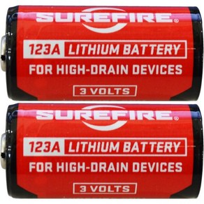 슈어파이어 SF2 CB 123A 리튬 3V 배터리 2팩, 2-Pack, 2개