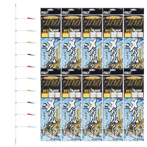 디엠피싱 백경 10개입 대용량 특수어피 10단 외줄채비 볼락 열기 돌돔덜덜이 BK-116, 1개