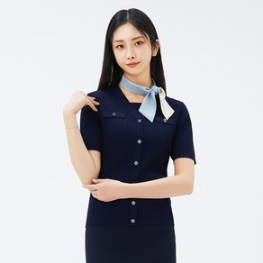 [더유니폼랩] K-40 간호사 니트 간호복 상의 병원 은행 단체 유니폼