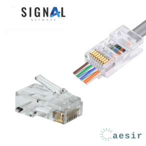 시그널네트웍스 RJ-45 관통형 100개입 UTP 이지 플러그 커넥터, 1개