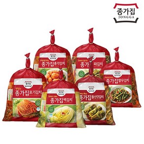 종가집 포기김치2.3kg + 별미김치1kg 총각/열무/백/갓/파 택1, 1개, 상세설명 참조