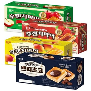 후렌치파이 딸기 + 사과 + 애플망고 +쁘띠초코 / (각1 총4), 1세트, 755g