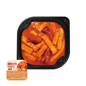 쿡생 렌지큐 간편한 전자레인지용 마라로제 떡볶이 370g x 3개 캠핑요리 혼술 간편간식 프랜차이즈떡볶이 분식