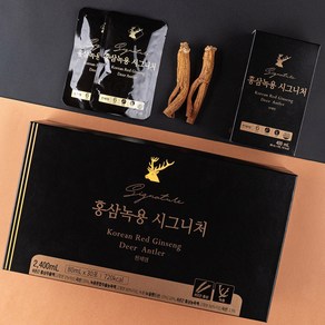 천제명 시그니처 홍삼액 6년근 홍삼녹용 80ml x 30포 + 쇼핑백