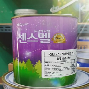 KCC 센스멜골드 밝은청색 1L 유광 목재 철재용 에나멜페인트 유성, 1000ml, 1개