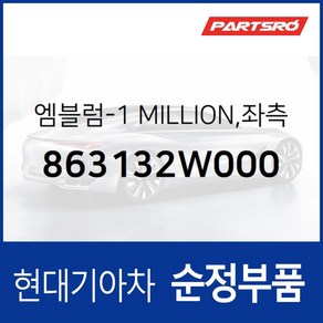 엠블럼-1 MILLION 좌측 (863132W000)- 싼타페, 1개