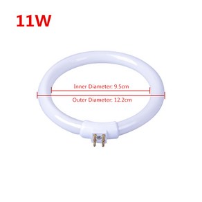 t4 원형 환형 튜브 11w 110v amp 220v g10q 형광등 링 램프 4 핀 돋보기 조명 작은 책상 램프 전구 흰색, 1개