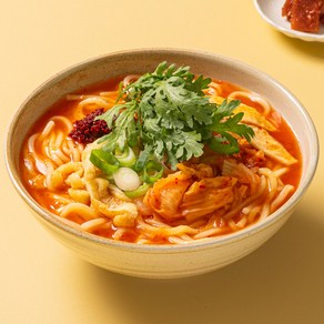 [쿡솜씨] 김치냄비가락우동 김치 우동 1인분 (쑥갓 포함), 1개, 580g