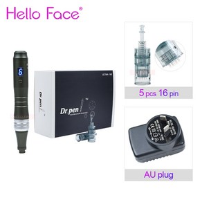 d pen ultima m8 with 7 pcs 카트리지 무선 dema pen skin cae kit miconeedle home use beauty machine, AU 및 5PCS 16 핀